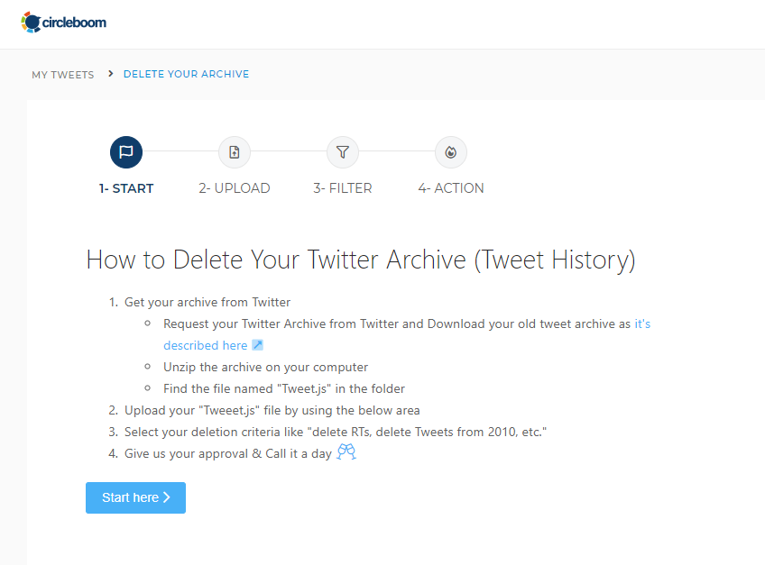 Upload your Twitter archive file