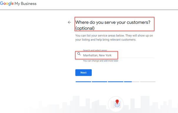 Google gives you the option to select delivery or service areas if you do not have physical office or shop.