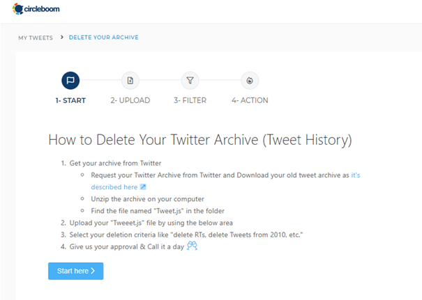 Delete tweets in bulk to save time and avoid the stress of handling them one at a time.