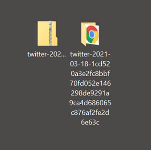 Unzip the file to get Twitter archive viewer