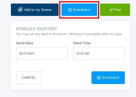 Schedule your LinkedIn posts for a future date with Circleboom