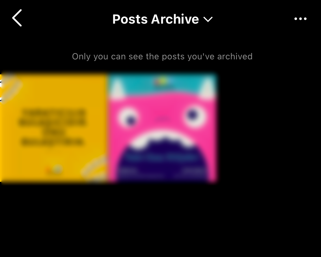 How to take a post out of archive on Instagram?