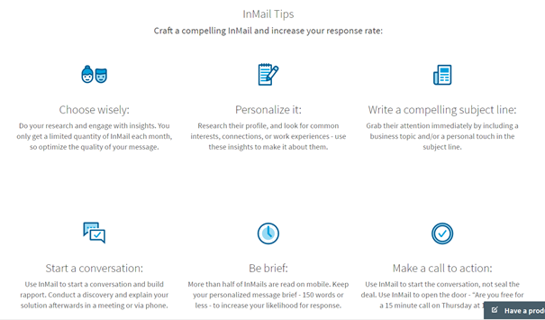 Linkedin InMail can help you with Linkedin B2B marketing prospects.