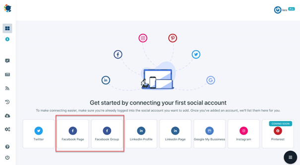In order to design a Facebook post to Circleboom, sync your Facebook accounts and get going!