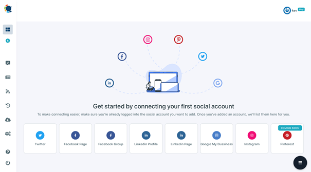 Circleboom Publish dashboard where you can connect your social media accounts