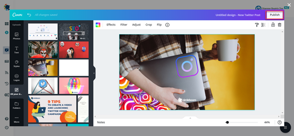 Circleboom Publish can help you create eye-catching content with its built-in Canva design feature.