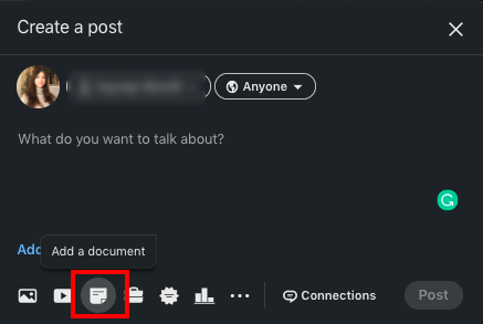 Select the document icon to browse through your files