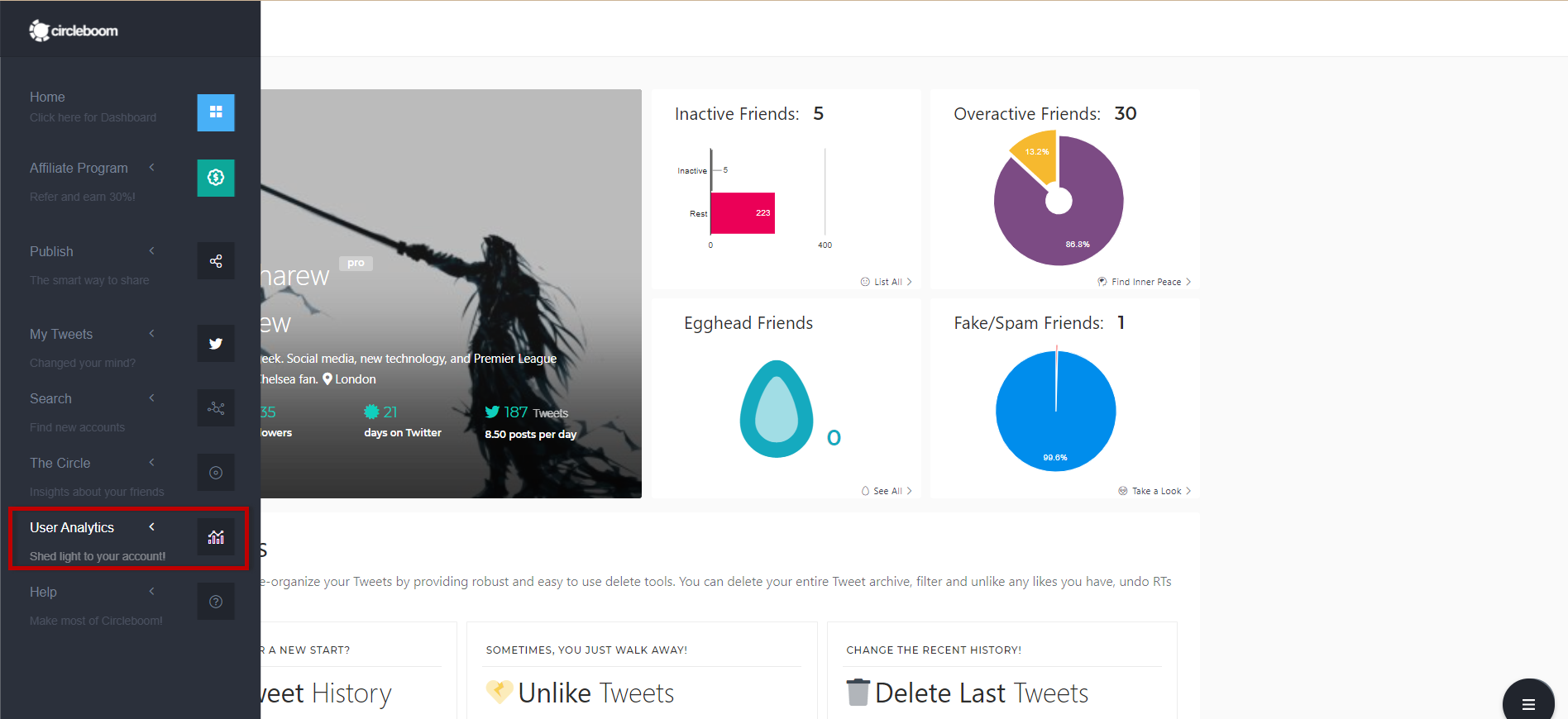 You can check your Tweet Statistics on Circleboom Twitter.