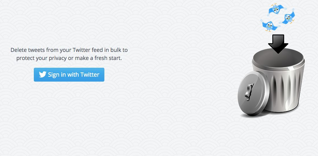 You can sign in TweetDelete with your Twitter account.