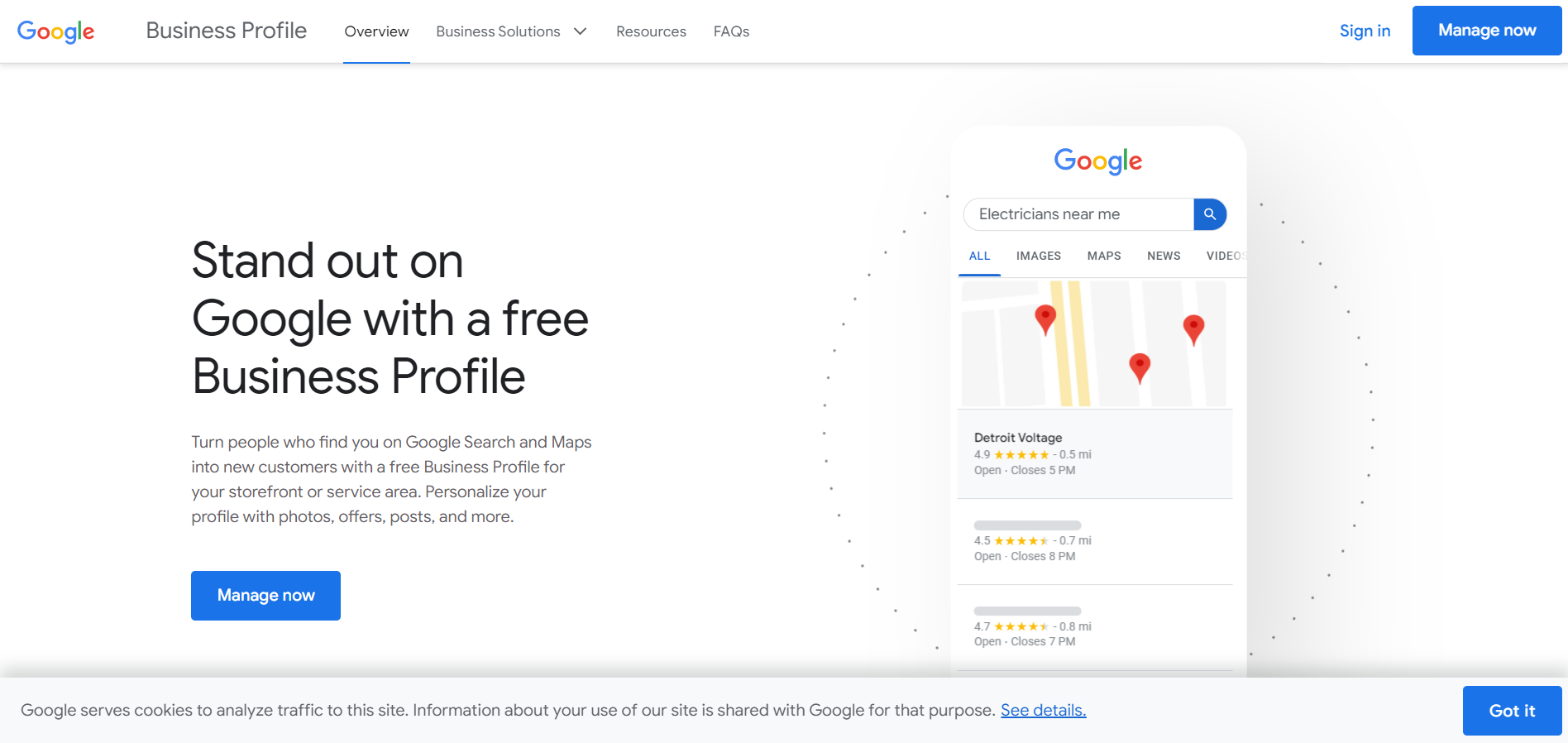 You can log into your Google Business Profile.