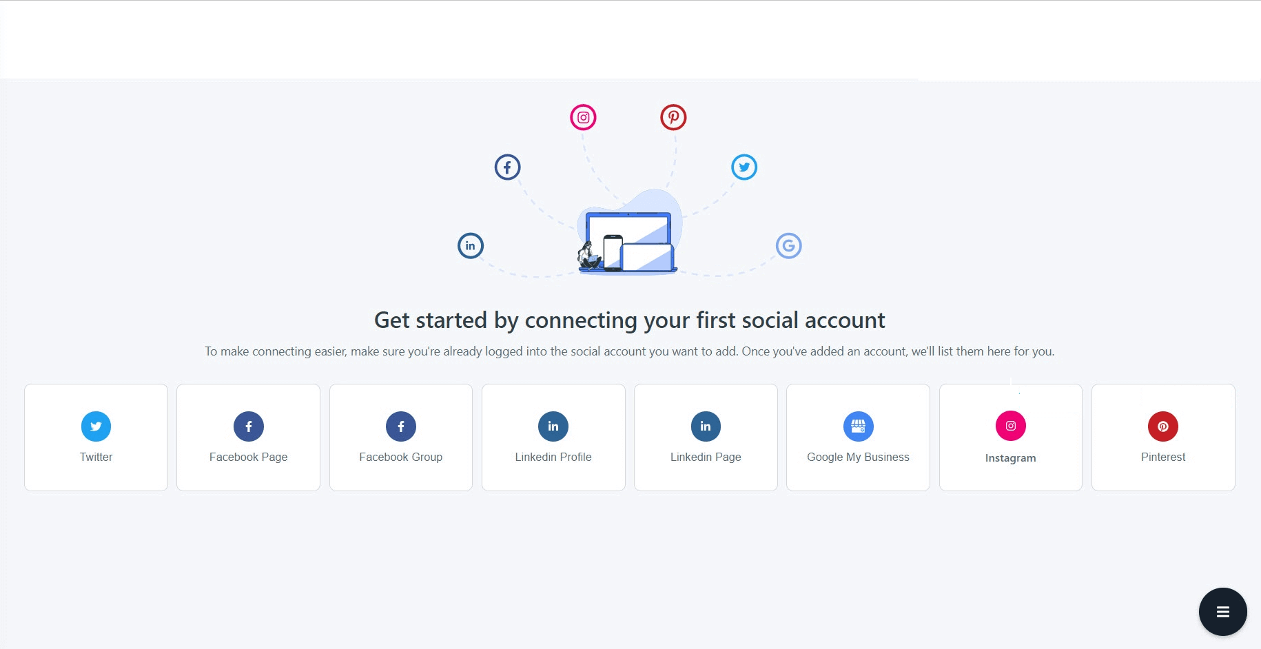 Circleboom supports Twitter, Facebook, Instagram, Pinterest, LinkedIn, Google Business Profile, and TikTok (soon).