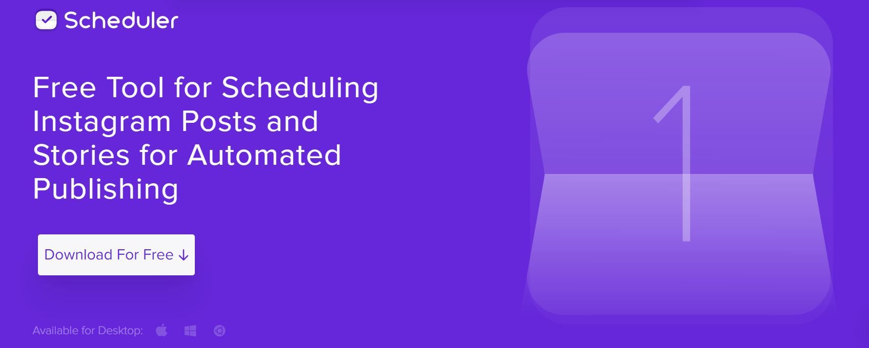 Combin Scheduler helps create Instagram posts, stories and schedule them ahead automatically