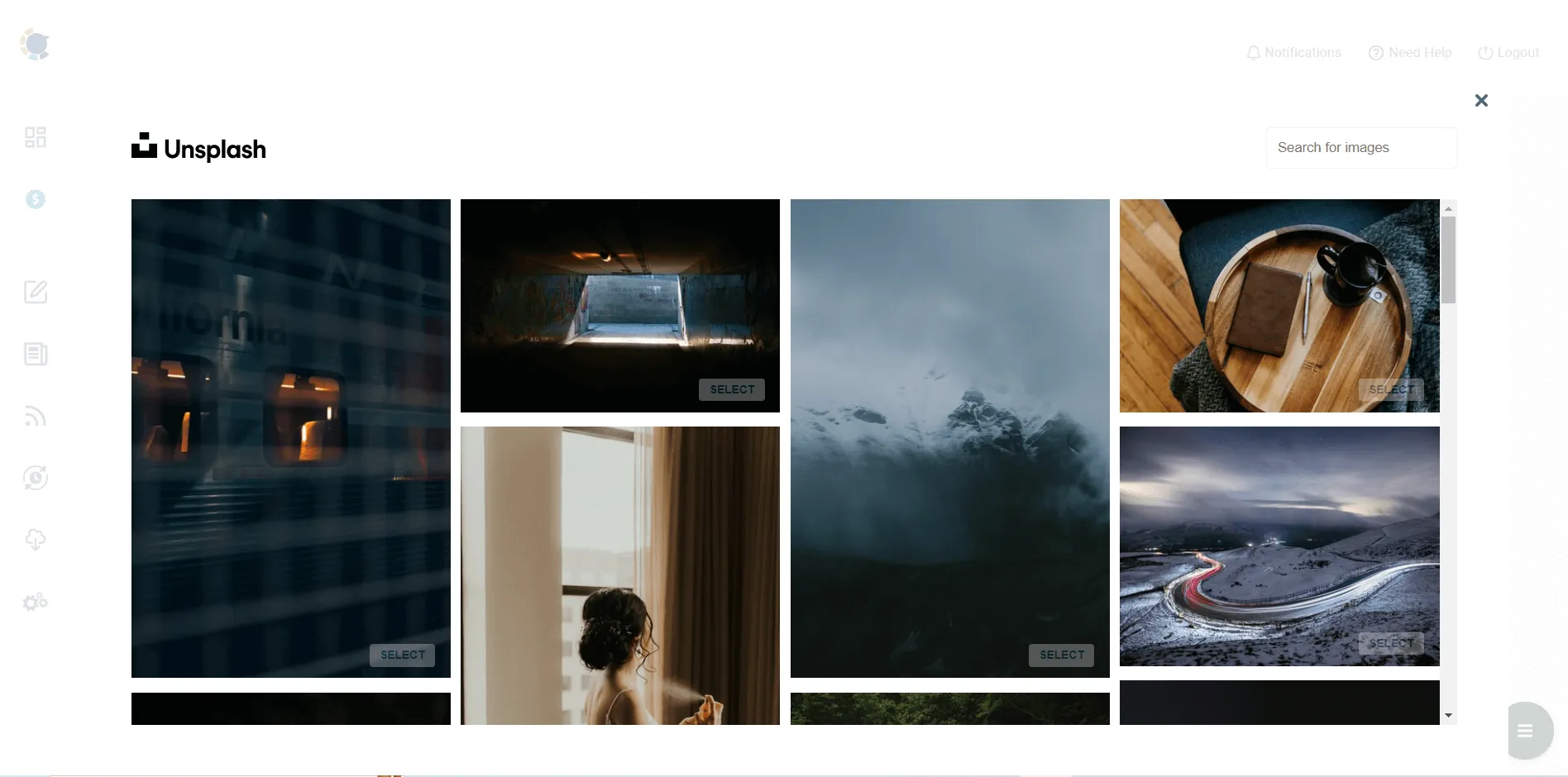 Unsplash extension to find elegant images for your posts with alt texts.