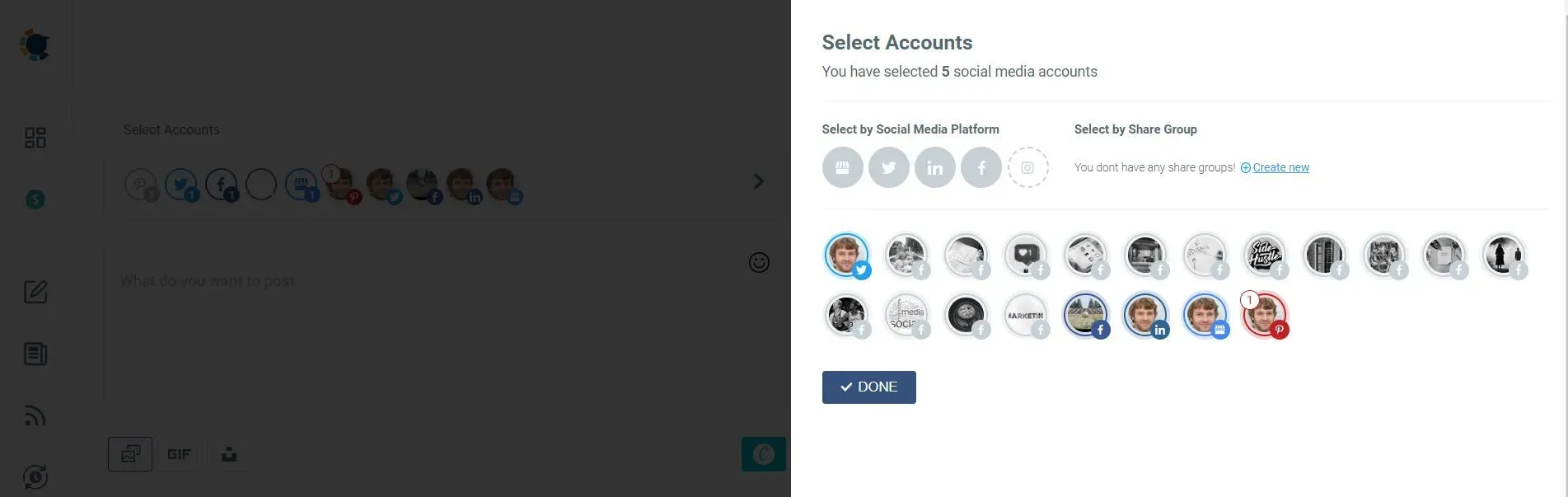 You can connect various accounts on Circleboom and manage them all in one place