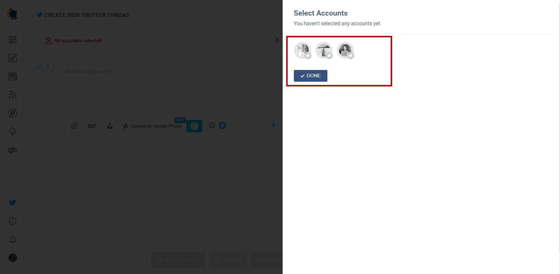 You can manage multiple social media accounts on Circleboom Publish.