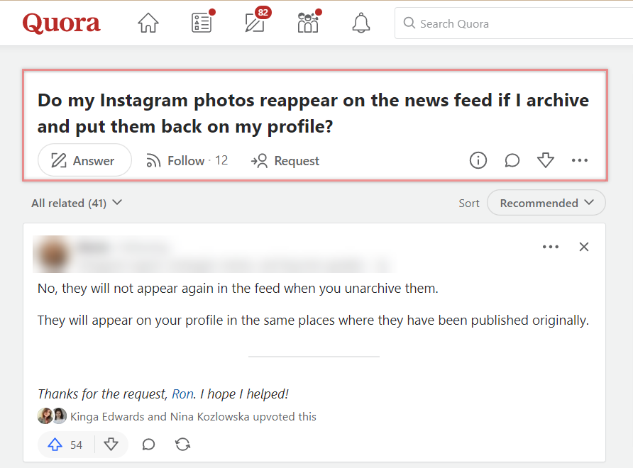 Instagram doesn't repost if you unarchive a content.