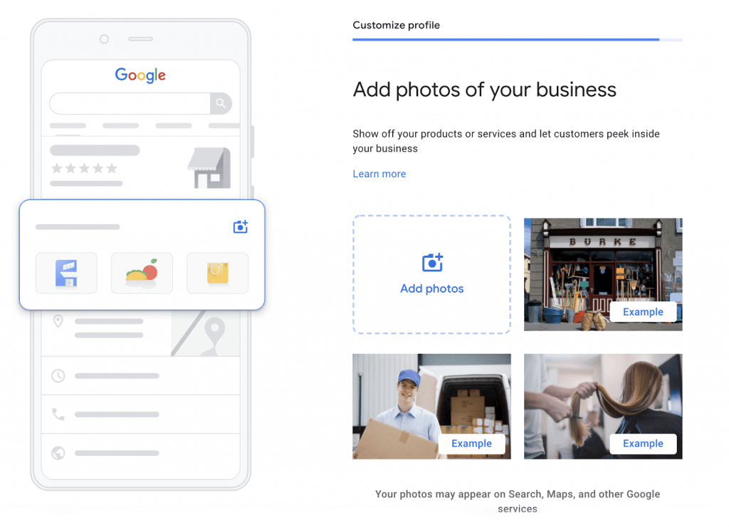 Add photos to your business