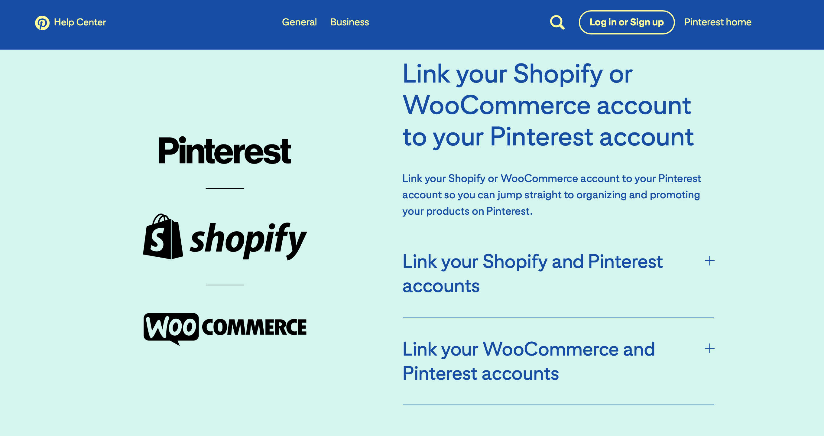 Link your accounts to Pinterest