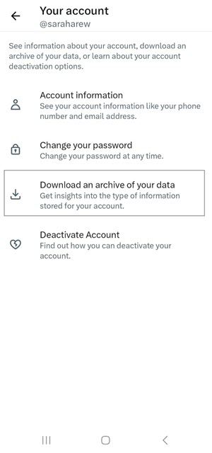 Download an archive of your data