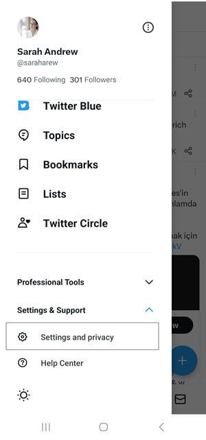 Make Twitter private on mobile