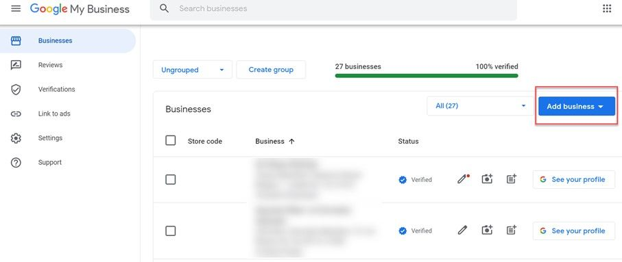 You can add multiple locations to Google My Business in bulk.