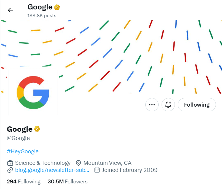 See Google's Twitter friends