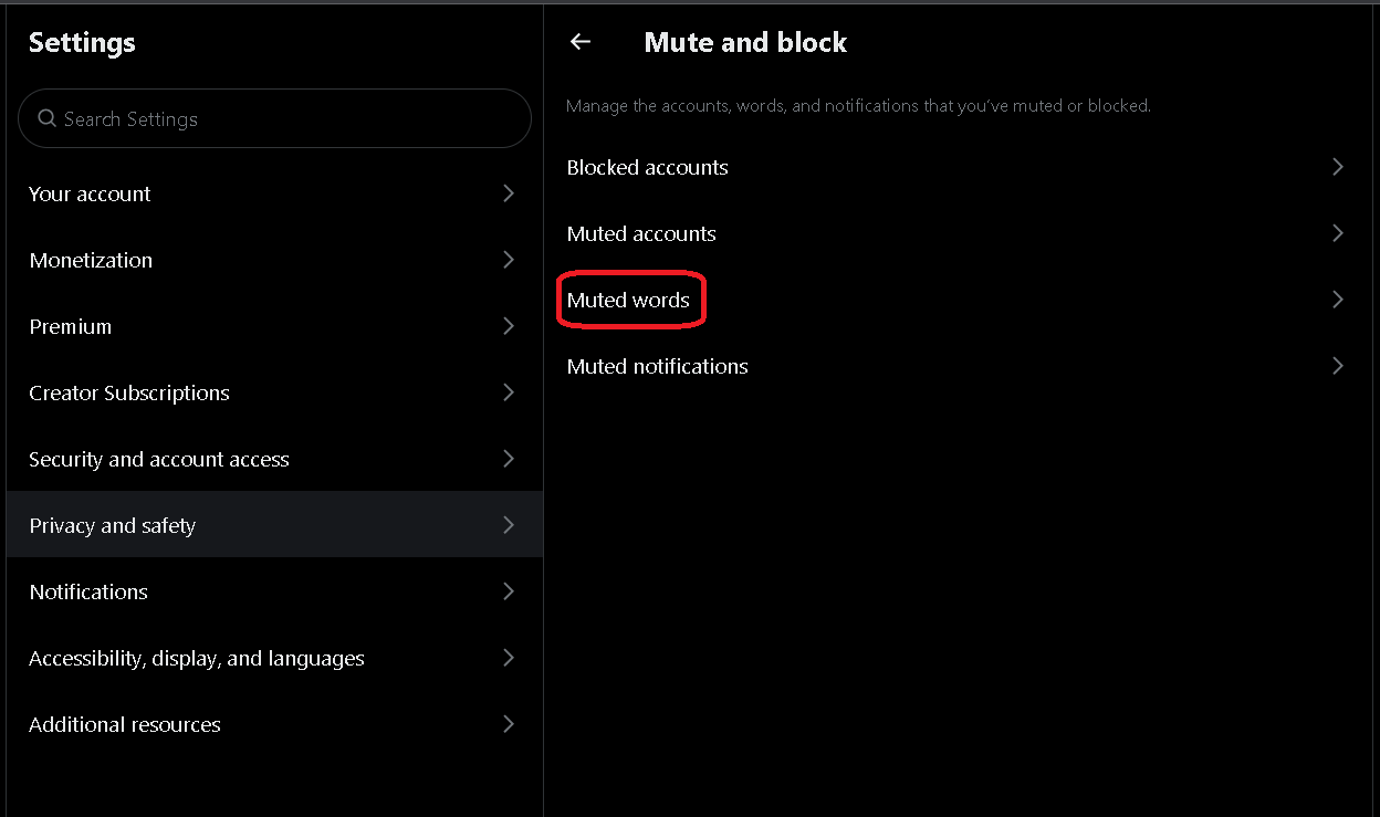 How to mute words on Twitter