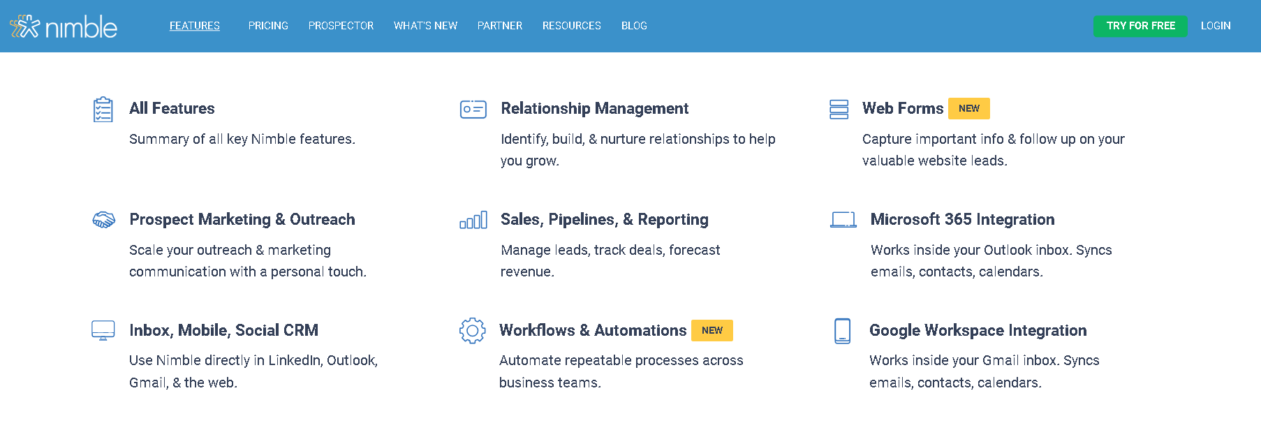 Nimble is a LinkedIn automation tool that automates multiple processes.