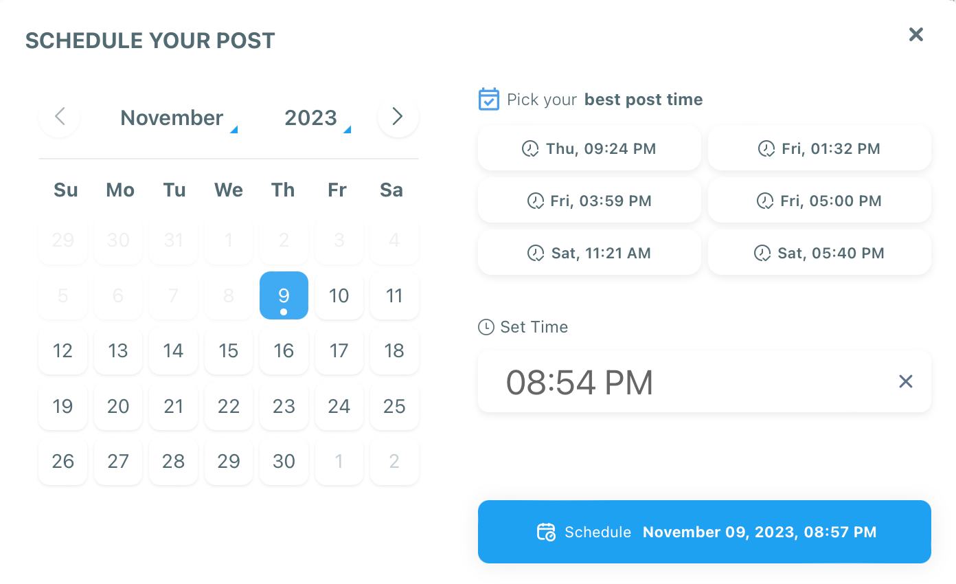 Pick the best time to post on Pinterest with Circleboom.