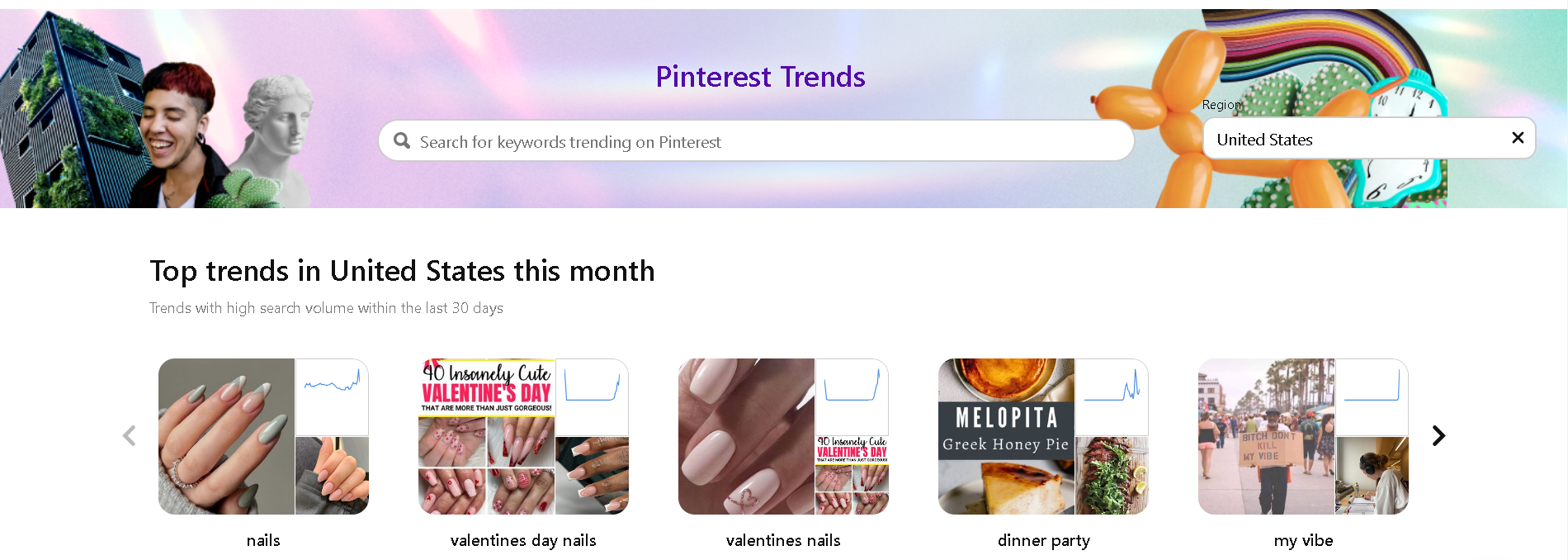 Check Pinterest Trends to be recognized better by the Pinterest search algorithm.