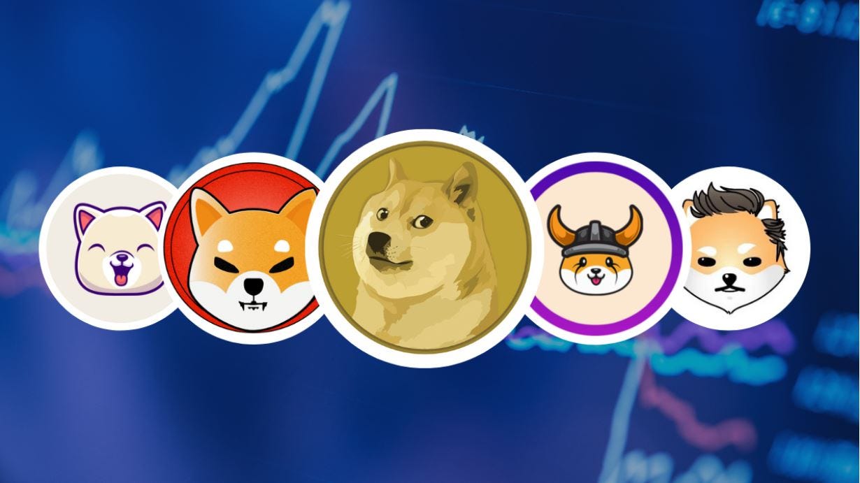 Examples of well-known meme coins include Dogecoin, Shiba Inu, and SafeMoon.
