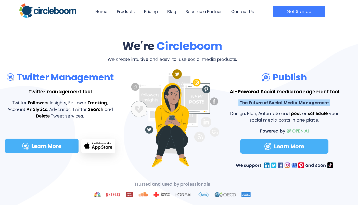 We're Circleboom. We create intuitive and easy-to-use social media products.