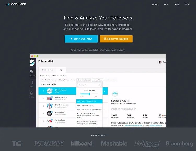 SocialRank leverages AI to categorize and analyze your Instagram followers, providing insights into your most valuable followers and potential influencers.