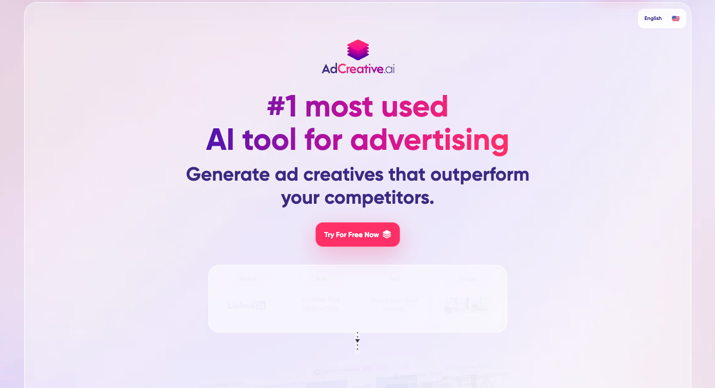 AdCreative.ai generates high-quality Facebook ad visuals and copy quickly.