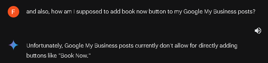 Gemini's answer to "How to Add Book Now Button on Google My Business"