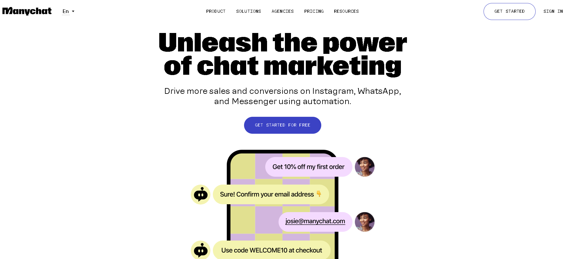 ManyChat's AI-powered chatbots automate customer interactions on Instagram, improving engagement and response times.