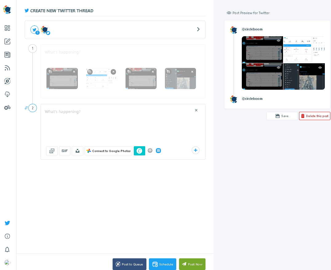 Canva provides ready-made post templates for each platform.