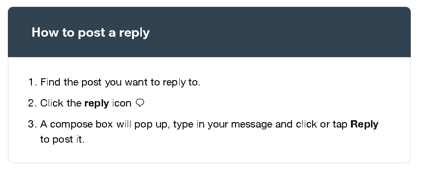 How to post a reply