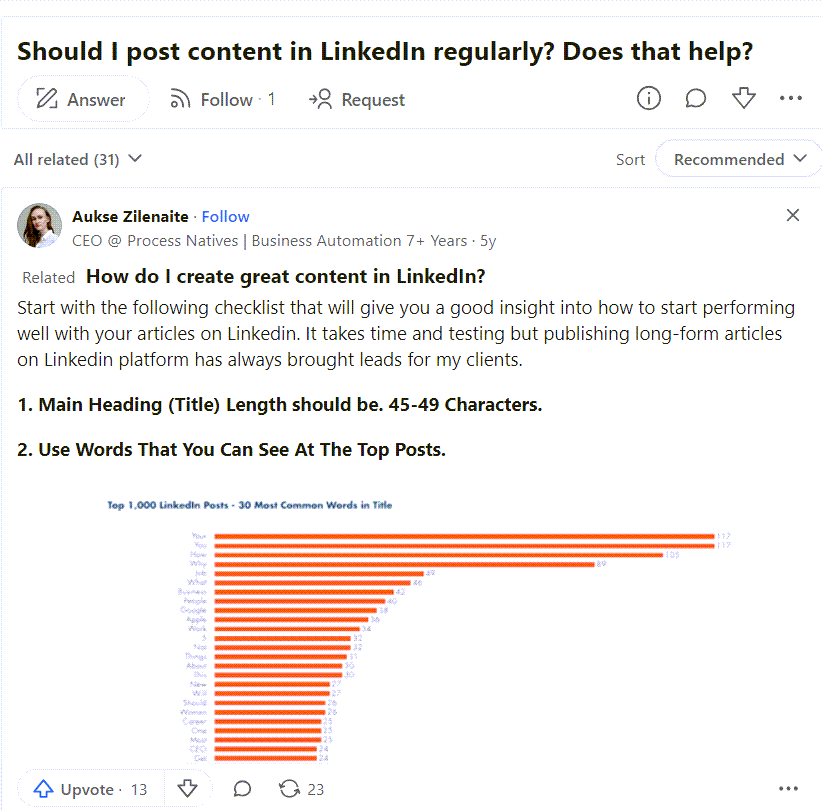 A LinkedIn question on Quora