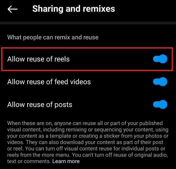 If reels sharing is disabled, then you can't directly repost reels on Instagram.