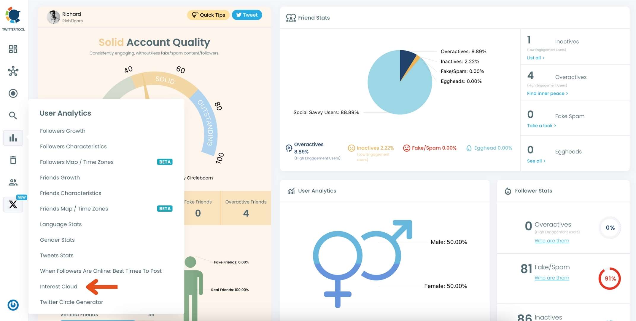 Analyse Twitter audience yours to get the best strategy for Twitter Interest Targeting!