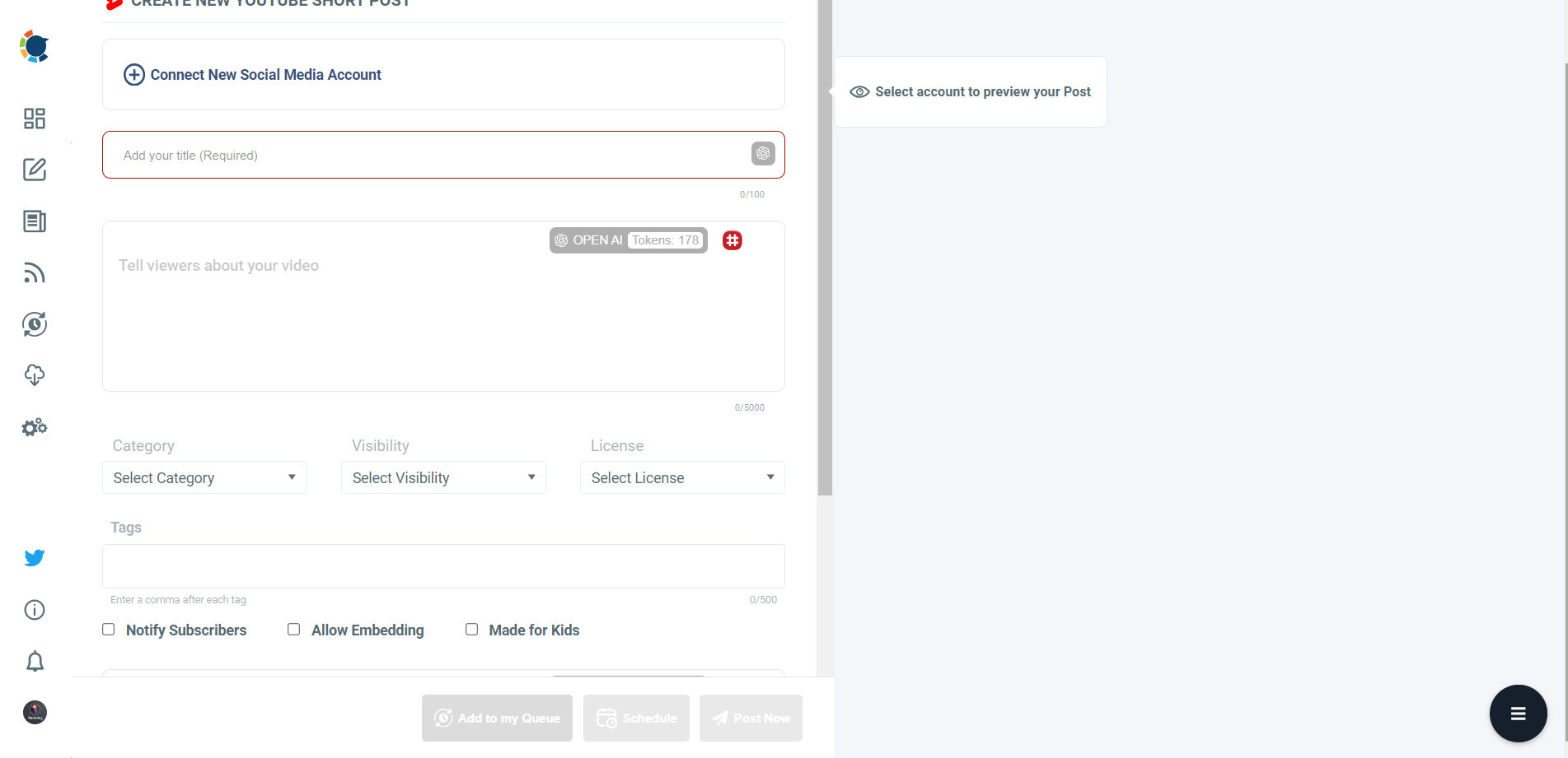 You can add many details to your YouTube Shorts posts, including hashtags