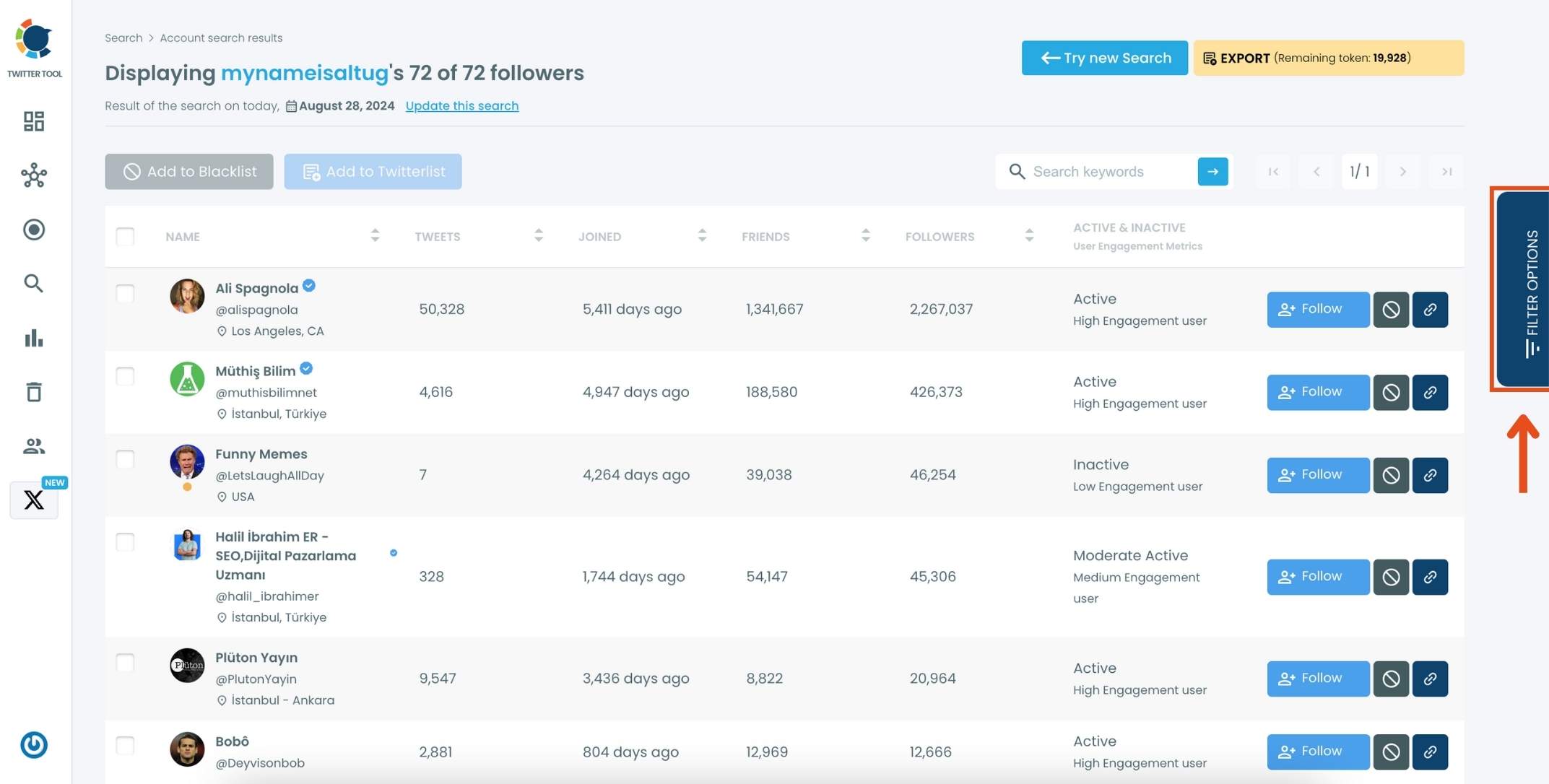 Search for someone's followers on Twitter via Circleboom Twitter!