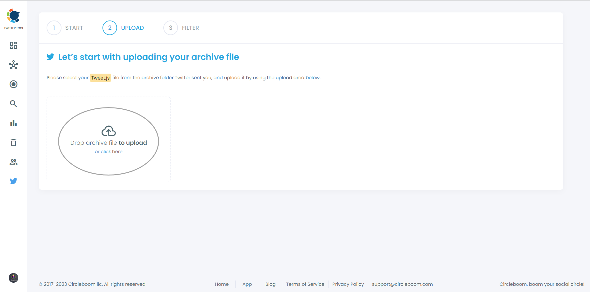 Upload your Twitter archive to delete tweets in bulk without losing the top ones.
