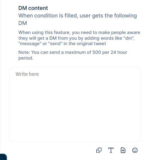 Auto DM Content