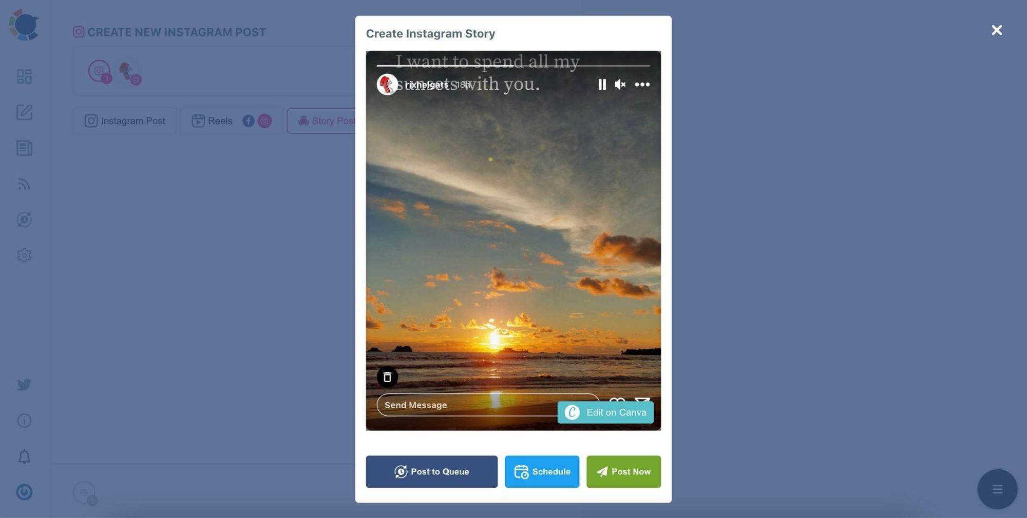 Upload your own Instagram story