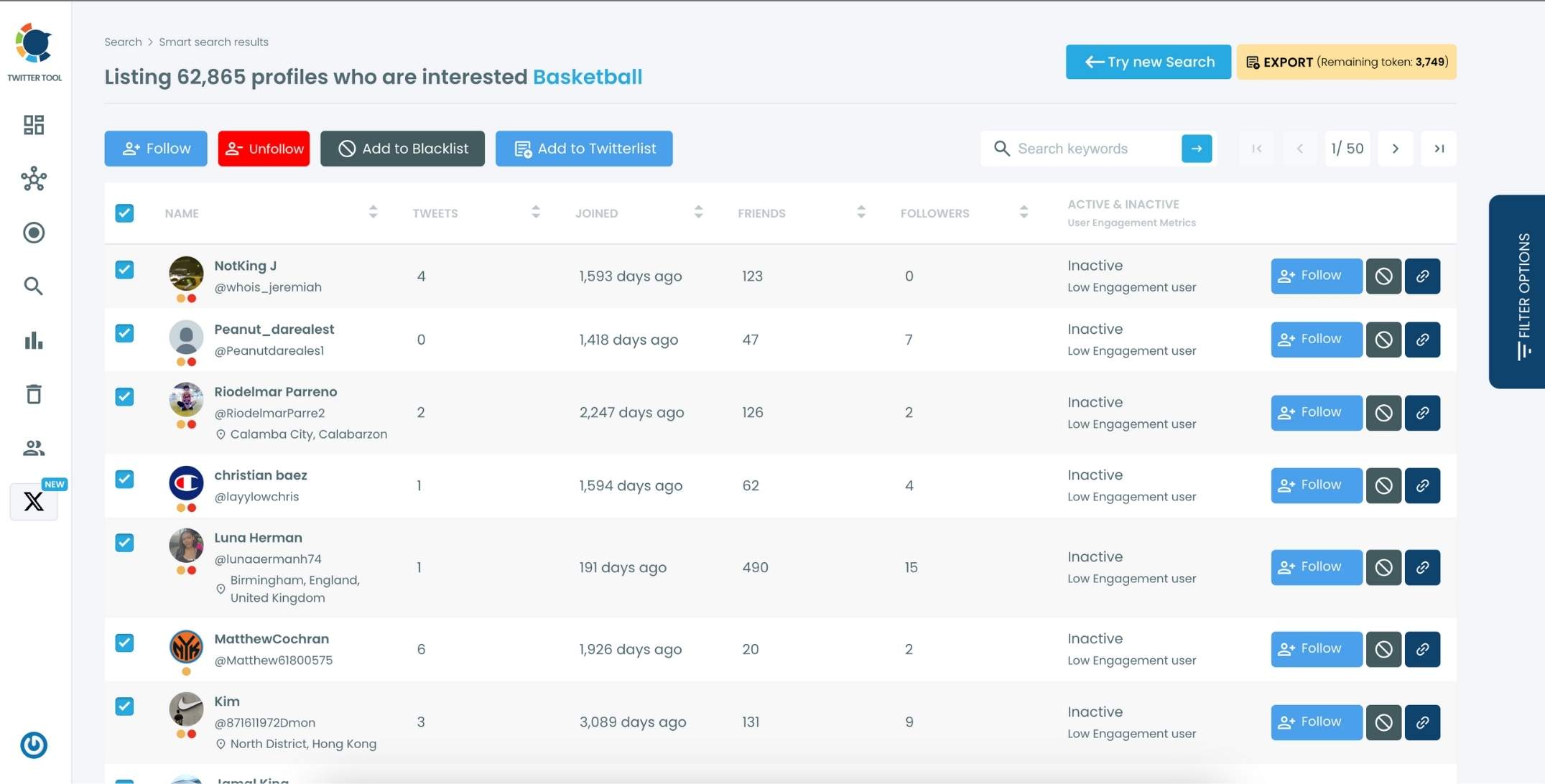 Identifying influencers on Twitter in detail via Circleboom.