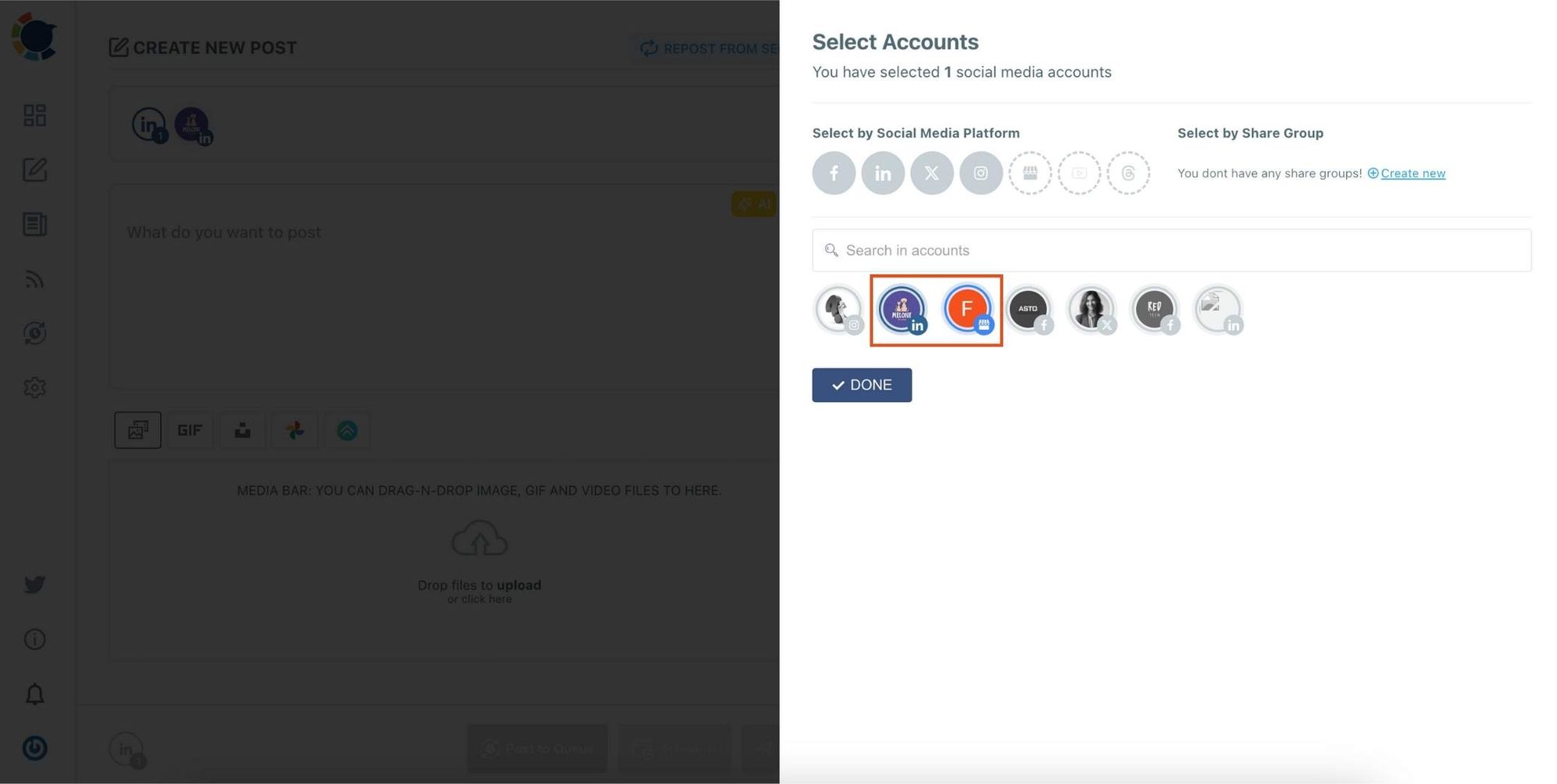 Select Accounts