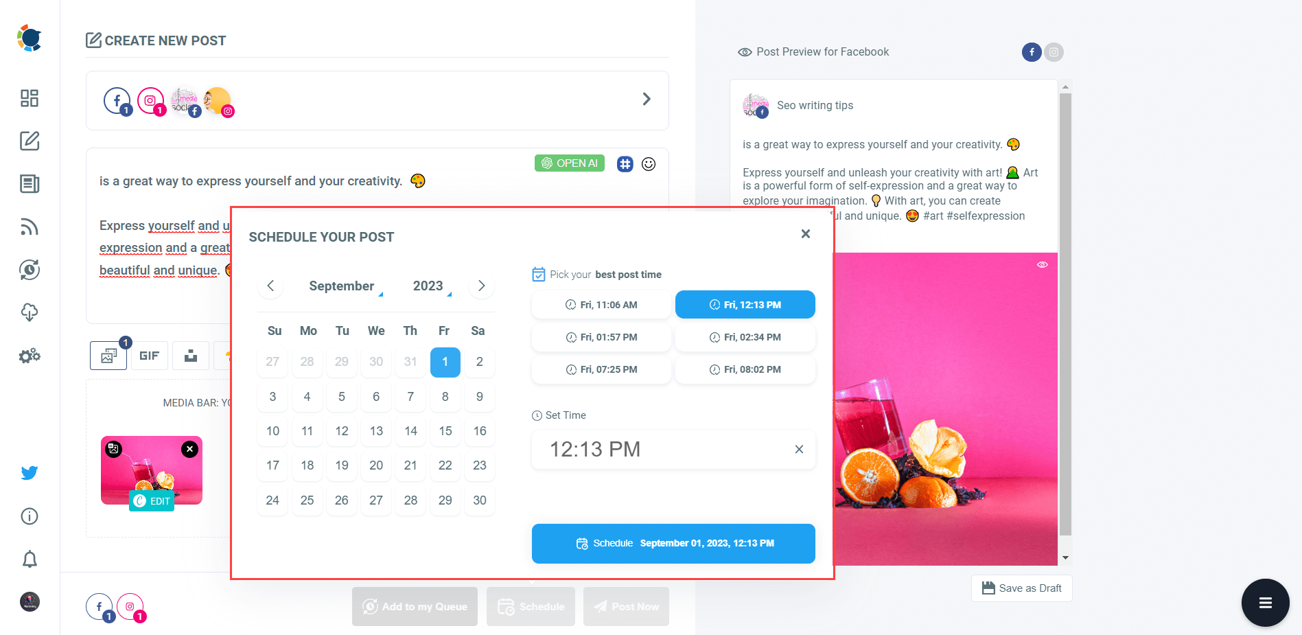 Schedule your Instagram posts!