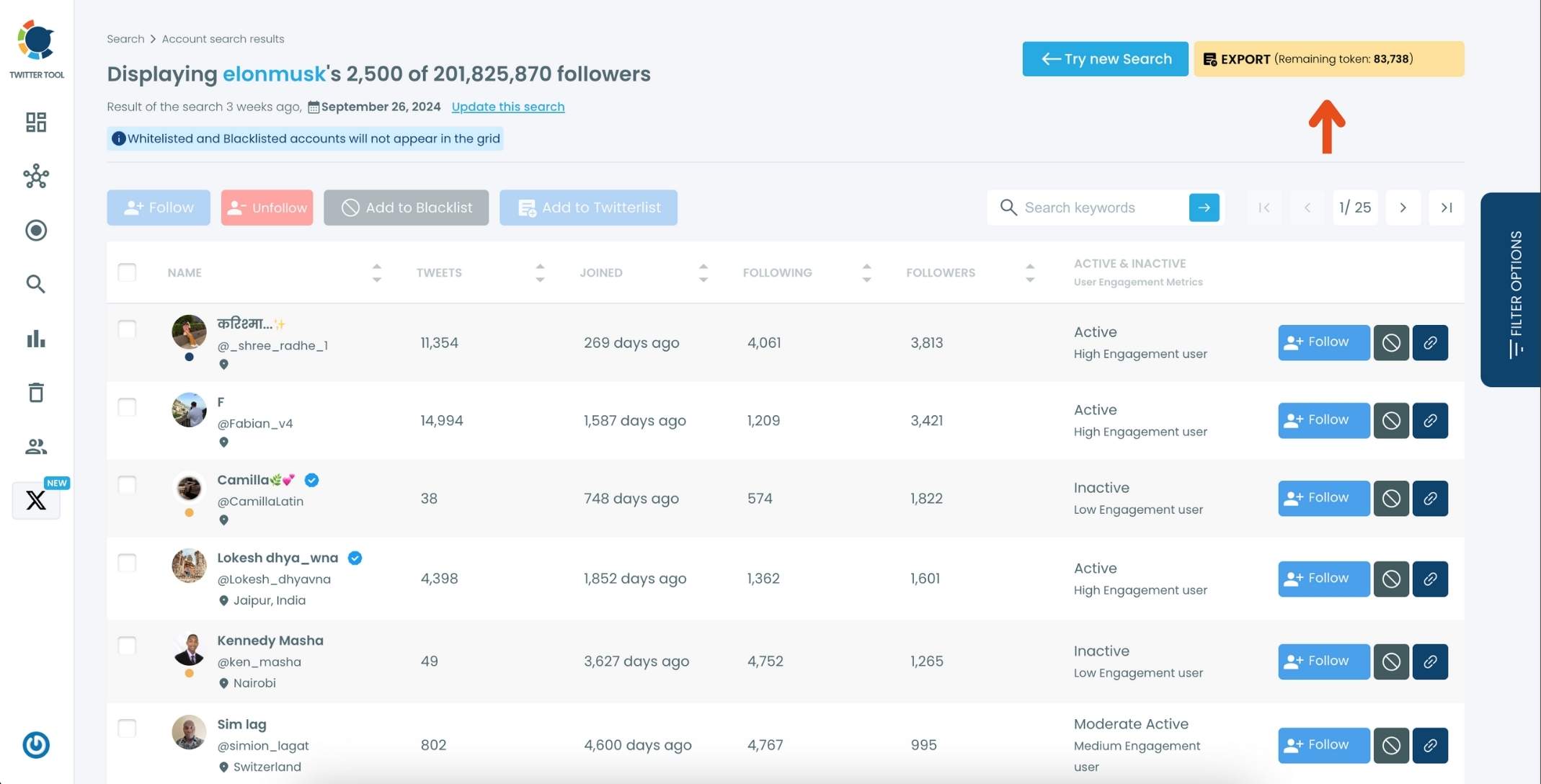 See followers on Twitter for any account with Circleboom.